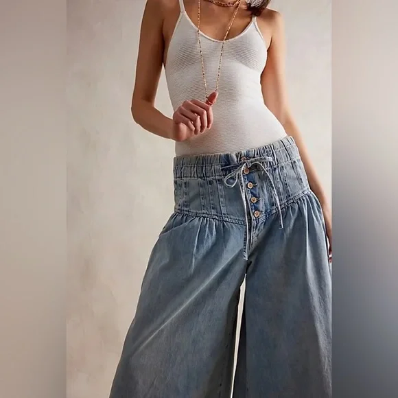 Free people We The Free Forget Me Knot Pull-On Jeans